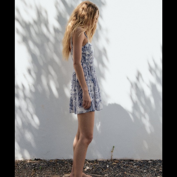 PRINTED SHORT DRESS - Picture 7 of 10
